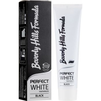 Beverly Hills Formula Perfect White Black bieliaca zubná pasta s aktívnym uhlím pre svieži dych príchuť Fresh Mint 100 ml