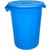 Denox Nádoba na odpad s víkem INDUSTRIAL, 100 l, gastro, modrý, pevný plast