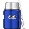 Thermos Style Termoska na jedlo so skladacou lyžicou a šálkou - modrá, 470 ml