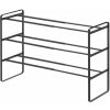 YAMAZAKI Stojan na topánky nastaviteľný Frame 7556, na 9-16 párov, š.41-70 cm, kov, čierny