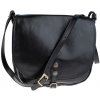 NovaKabelka.sk Caccia Nera Oro kožená talianska crossbody kabelka čierna