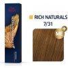 Wella Professionals Koleston Perfect Me+ Rich Naturals profesionálna permanentná farba na vlasy 7/31 60 ml