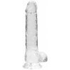 Shots REALROCK Realistic Dildo with Balls Transparent 19 cm