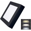 Solight prisadený LED panel 24W 1800LM štvorcový 30x30cm CCT ČIERNY [WD175-B]