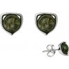 jantario Jantárové náušnice Trojoblúčik zelené 880434