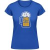 Akciové Dámske Tričko Soft-Style Gildan - Diazjn - Pivná prestávka - Royal Blue - XXL - Dámske