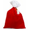 Mikulášske vrece - 72,3 x 51,4 cm - červená / biela