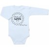 Body dlhý rukáv Baby Nellys Made with love svetlo modré