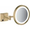 Hansgrohe AddStoris - Kozmetické nástenné zrkadlo s LED osvetlením, kefovaný bronz 41790140