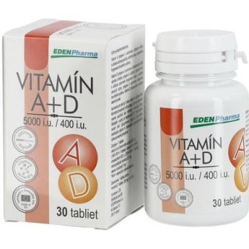 EdenPharma Vitamín A + D 5000 I.U./ 400 I.U. 30 tabliet