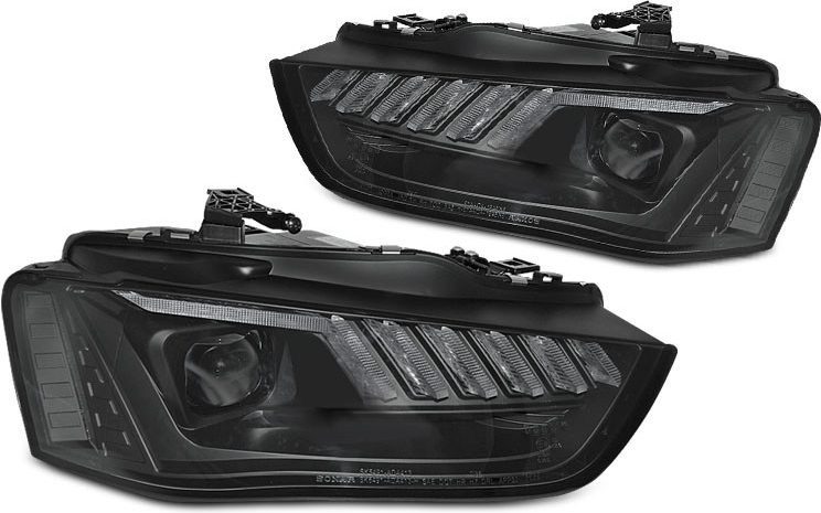 TUNING-TEC Predné svetlá, Audi A4, B8, 2012-2015, LED Black, SEQ