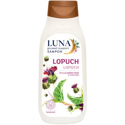 Alpa Luna Lopúch bylinný šampón na vlasy, obmedzuje vypadávanie vlasov a tvorbu lupín 430 ml