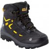 Detské topánky Jack Wolfskin Vojo Texapore Mid K Veľkosť topánok (EU): 32 / Farba: čierna/žltá