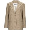 Only Bundy ONLMOLLY L/S OVS CHECK BLAZER TLR Béžová