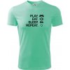 Play Eat Sleep Repeat game - Pánske tričko Fantasy športové - XL ( Mätová )
