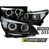 Tuning-tec XENÓNOVÉ SVETLOMETY D1S ANJELSKÉ OČI ČIERNY LED KONTROLKA pasuje na BMW E60/E61 05-07