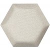 Čalúnený panel nástenný Hexagon 6x15cm svetlo béžová Luna 33