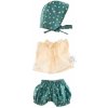 Oblečky pre bábiky, tunika, kraťasky, šatka, Alimi, zelená/smotanová
