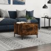 Konferenčný stolík dymový dub 50x50x40 cm spracované drevo-ForU-829406