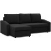 Signal Rohová rozkladacia sedacia súprava NEO - skosený bok - model 2 Čierná