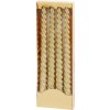 MagicHome Vianoce Sviečka MagicHome Vianoce, 25 cm, bal. 4 ks, zlatá, špirálová, točená