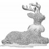 Dekorácia MagicHome Vianoce, Sob sediaci, 19x17 cm