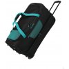 Travelite Basics Wheeled duffle L exp Black/petrol