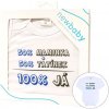 Body s potlačou New Baby 50% MAMIČKA + 50% Otecko - 100% JA modré - darčekové balenie - 74 (6-9m)