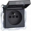 Zásuvka 2P+T/16A/250V clonky viecko (PS) IP44 antracit Merten SysM (Schneider)
