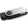 CLAUDIUS 4GB. 4 GB USB flash disk s kovovým klipom - Čierna