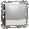 Tlacidlo 12V orientacná kontrolka a popisové pole, Aluminium, Sedna Design (Schneider)