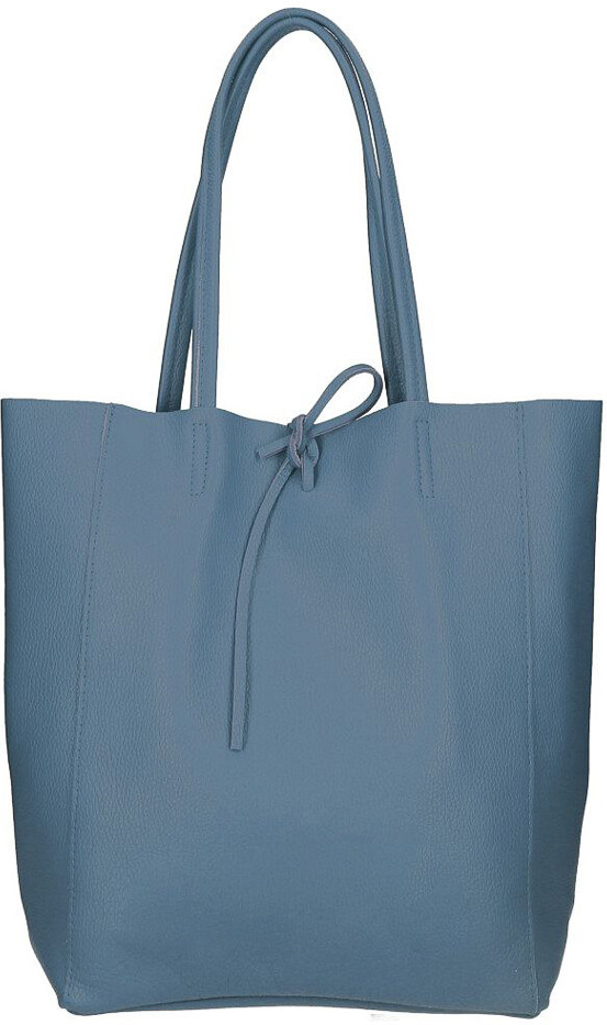 Made In Italy Talianska kožená kabelka 396 blankytne modrá