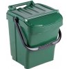 Odpadkový kôš s držadlom a vekom, zelený