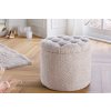 LuxD Dizajnová taburetka Rococo 50 cm šampanská