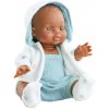Paola Reina Realistická panenka chlapeček Fran v bílém župánku