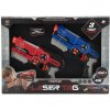 Teddies pištoľ 2ks laser game plast 25cm na batérie so zvukom so svetlom v krabici 46x33x6cm