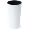 LAMELA, kvetináč LILIA JUMPER – prúžok O 19 cm, výška 36,4 cm, biely