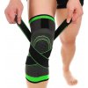 Fit Life 00063 Kompresná sťahovacia bandáž na koleno, čierno-zelená Veľkosť: XXL