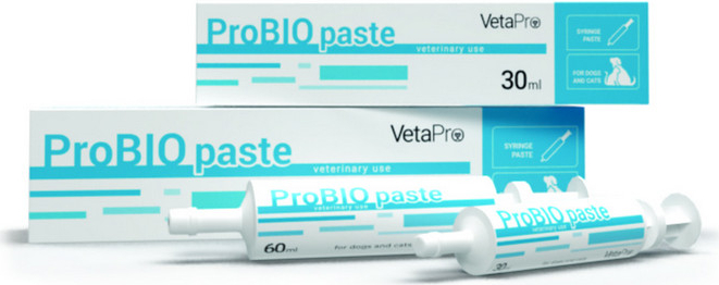 VetaPro ProBio pasta na udržanie dobrého trávenia pre psy a mačky 30 ml