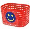 Košík predný plast, detský, červený motív smajlík