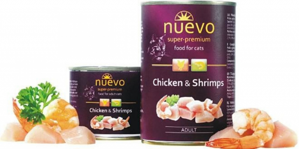 NUEVO CAT Adult Chicken & Shrimps 6 x 200 g