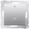 Kontaktní konektor hotelu-Simon s podlitností 10A 230V Klečící zástrčka Silver Metallized Mat (DWH1.01/43)