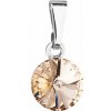 Prívesok bižutérie so Swarovski kryštálmi oranžový okrúhly 54018.3