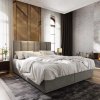 Textilomanie Čalúnená posteľ boxspring MERALIS 180x200 cm sivá Matrac: Matrac Bonell pružinový