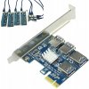 Rozdeľovač portu PCI-E PCIE-EUX 1-04 Ver. 002