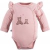 Eevi Body rozopínacie s dlhým rukávom Hearts&Bears ružové - 62