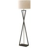 Abigali Sand Glass stojaca lampa 1x40 W biela-čierna FSG-W-E27
