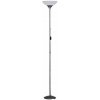 Stojacia lampa Trio Dezwo E27 100 W biela, strieborná