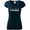 Gitary v rade - Dámske tričko Pure - XL ( Tmavomodrá (veľmi tmavá - skoro čierna) )