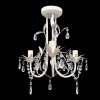 Krištáľový vysiaci luster, elegantný, biely-ForU-240686